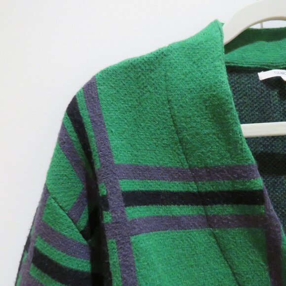 TULAROSA Bellair Cardigan Green Plaid XS Preppy Cropped Old Money - Picture 4 of 15